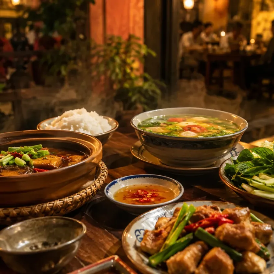 Bàn ăn tại Nguyễn Vy